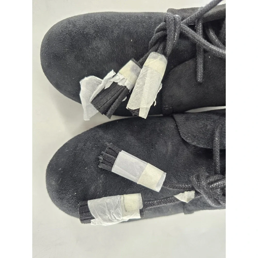 Dr Scholls Shoes Womens 6 M Dakota Wedge Heels‎ Ankle Booties Black Velvet